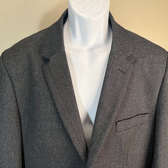 7 Diamonds Men's gray on gray Blazer sports suit coat Jacket XL 46R EUC - Picture 1 of 6